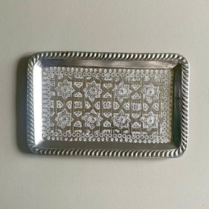 Hand-Stamped Moroccan Tray