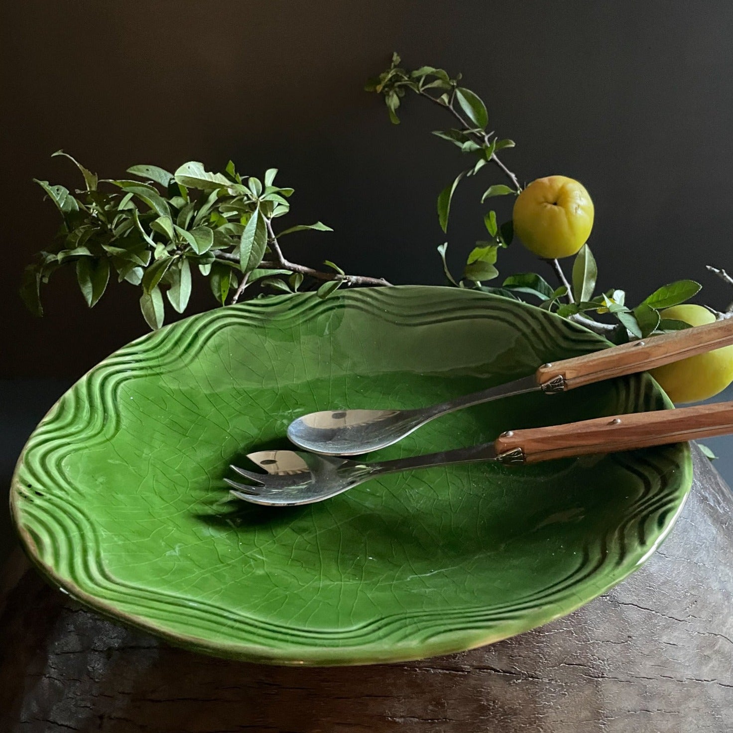 Wavy Press Moulded Plate Rustic